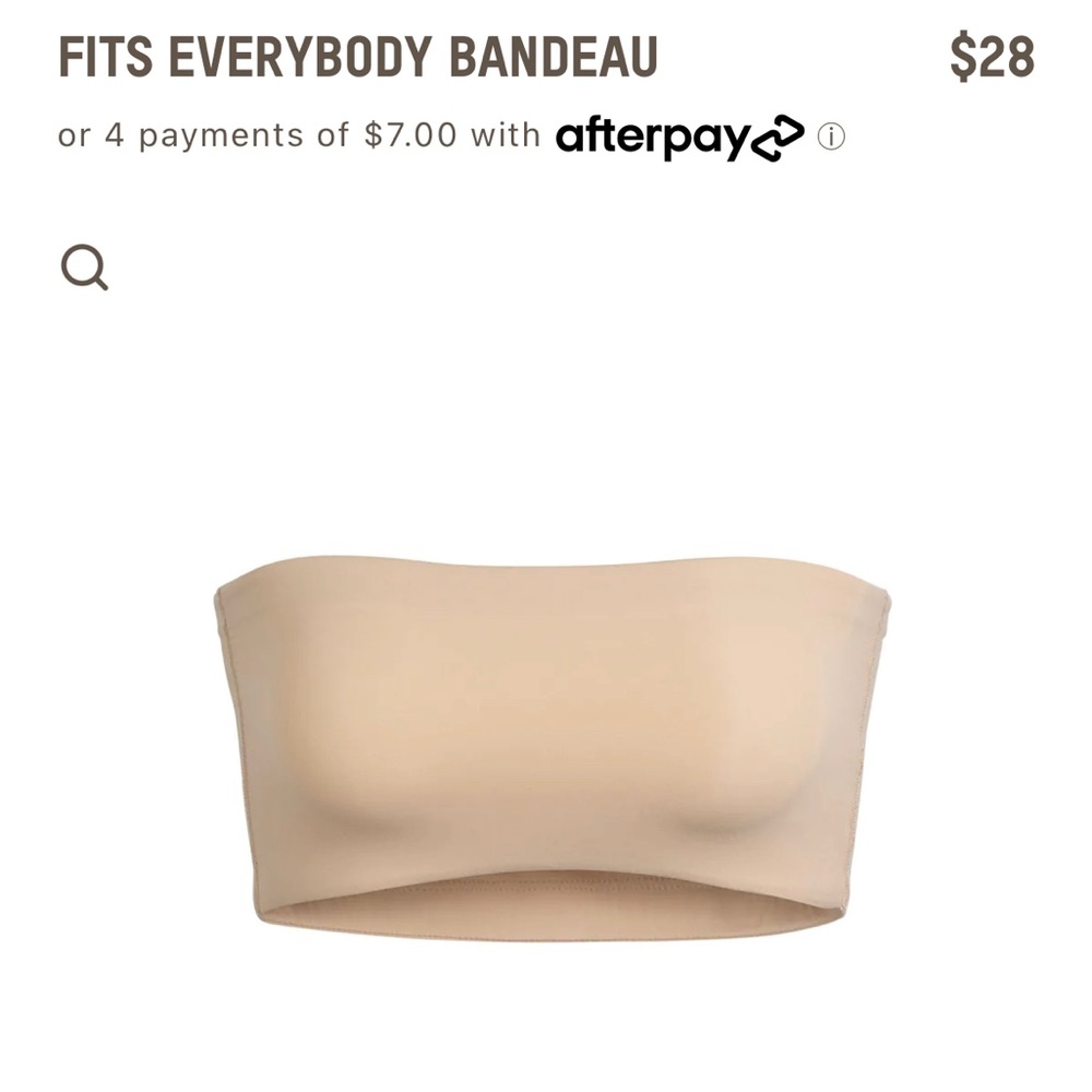 NWT Skims Fits Everybody Bandeau Bra CLAY size M